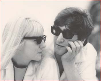 3: John and Cyn #2: John Lennon is captured in a relaxing moment with his wife, Cynthia, during a boat ride in Miami, February 1964. The young pop-star couple seemed completely immersed in each other despite the demanding intrusion of the media.