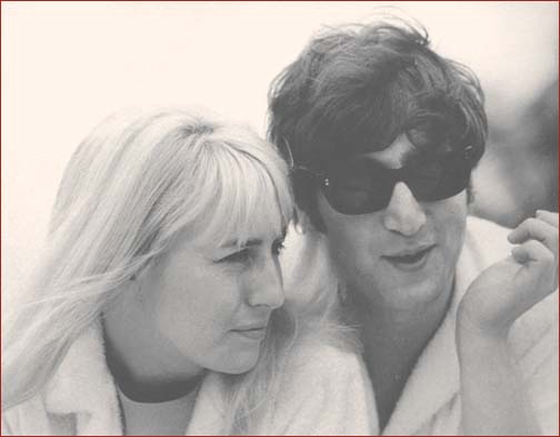 2: John and Cyn #1: John and Cynthia Lennon are captured in a relaxing moment during a boat ride in Miami, February 1964. John Lennon is the picture-perfect young pop-star behind his dark glasses.