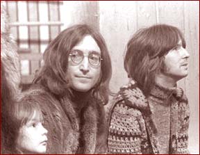 John, Julian and Eric Clapton