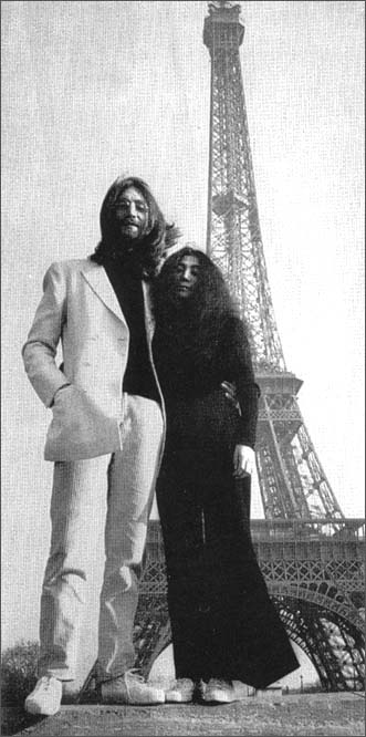 John and Yoko at the Effiel Tower